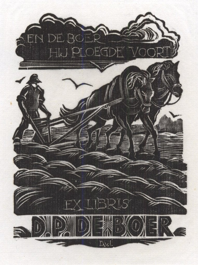0231 Ex Libris Nederland : Dirk Govert van Luijn, 1945, Verzenden, Ex libris