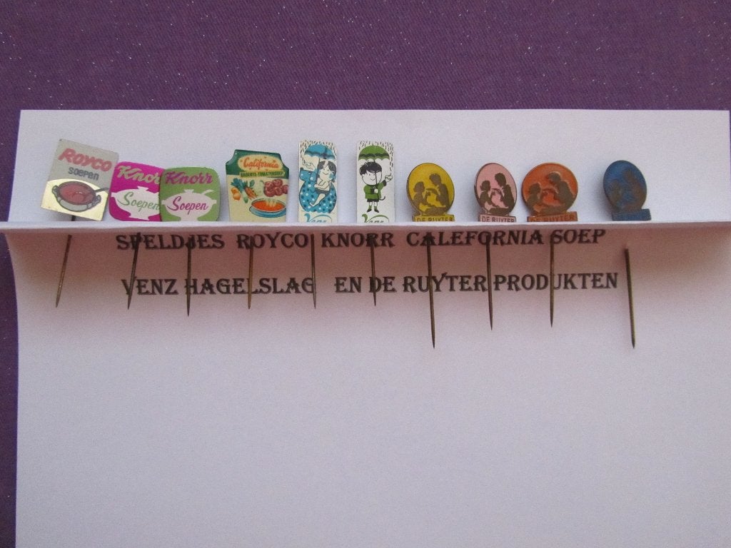 10 OUDE SPELDJES VAN ROYCO KNORR CALEFORNIA VENZ DE RUYTER, Ophalen of Verzenden, Gebruikt, Merk