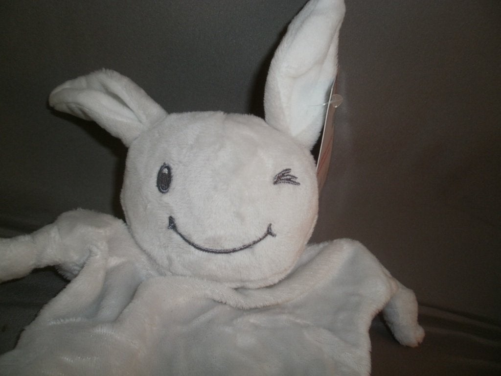 bambino/Evora konijn pop knuffel met knipoog grijs velours, Overige merken, Overige typen, Grijs, Nieuw