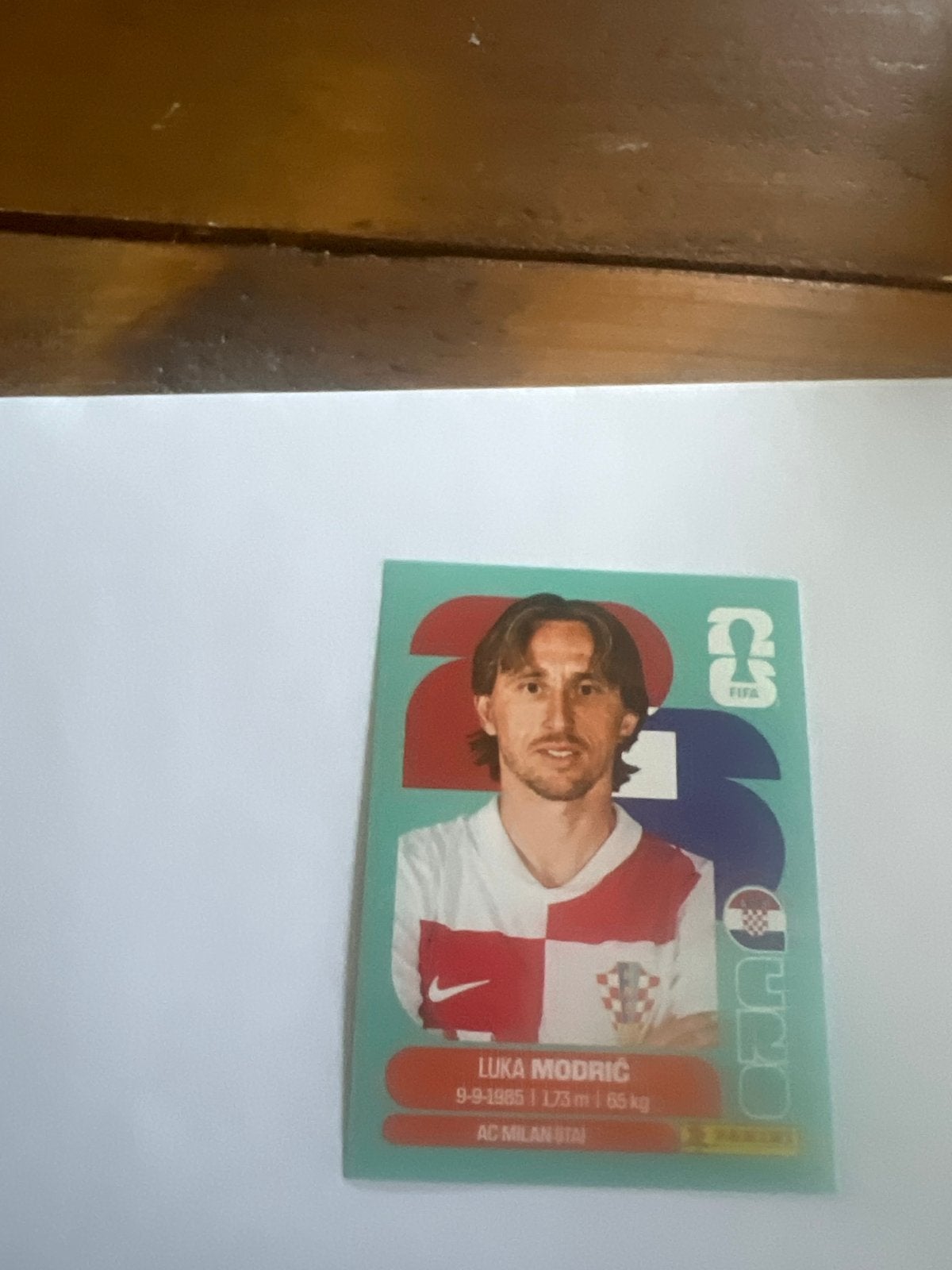 Luka Modric FIFA World Cup 2026 Panini Plaatje, Ophalen of Verzenden, Zo goed als nieuw, Plaatje