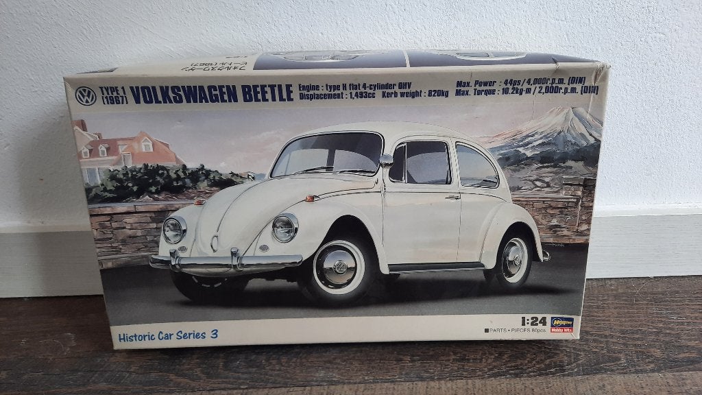 Volkswagen Beetle Type 1 1967 Hasegawa Modelbouw Auto, Overige merken, Auto, Groter dan 1:32, Nieuw