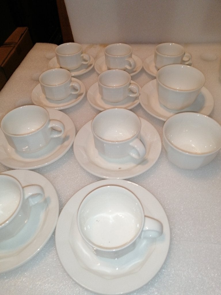 Villeroy en Boch kop en schotels 5xkoffiekop met schotels, Klassiek, Villeroy & Boch, Ophalen of Verzenden, Zo goed als nieuw