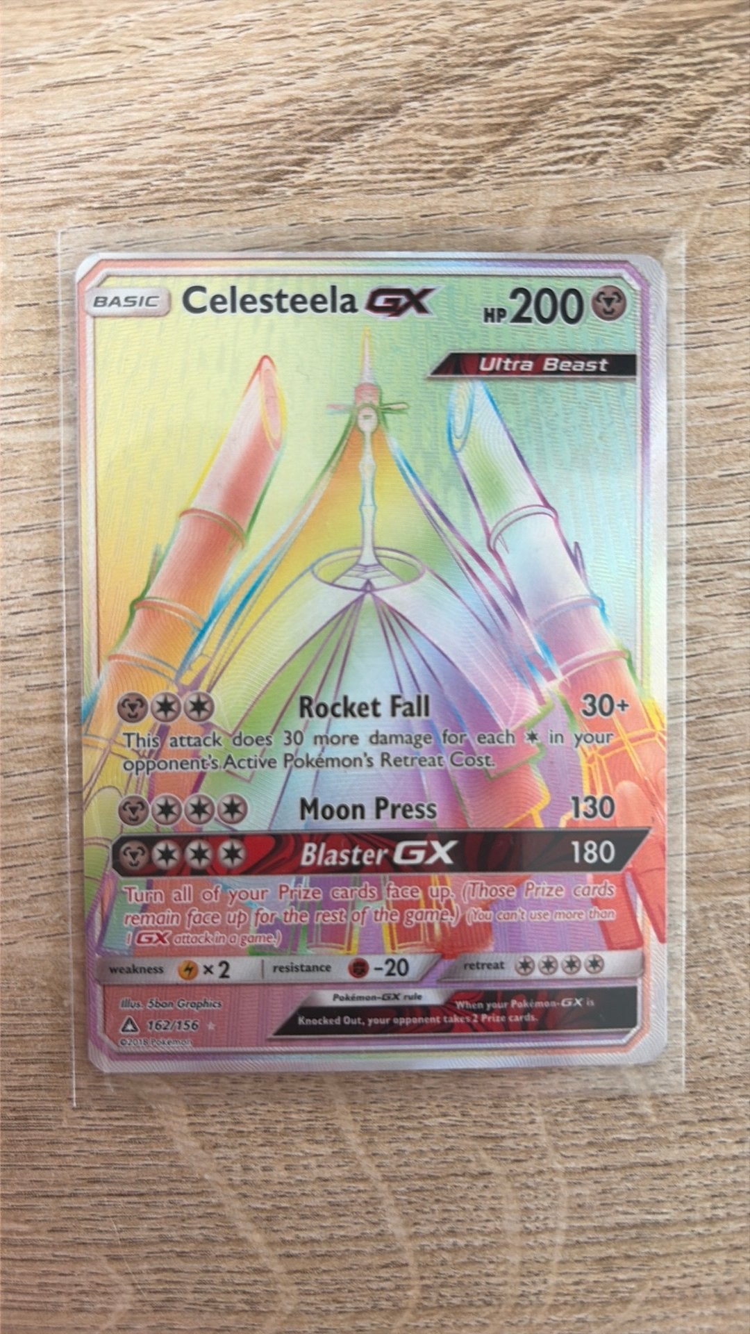 Celesteela gx rainbow 162/156 Ultra prism, Hobby en Vrije tijd, Verzamelkaartspellen | Pokémon, Ophalen of Verzenden, Zo goed als nieuw