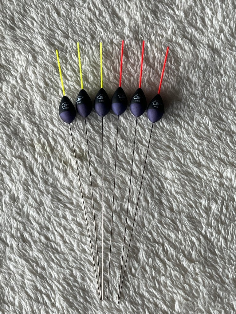 adv 172 / NIEUW set 6 dobbers TUBERTINI 0,50gr, Ophalen of Verzenden, Nieuw, Dobber of Lood