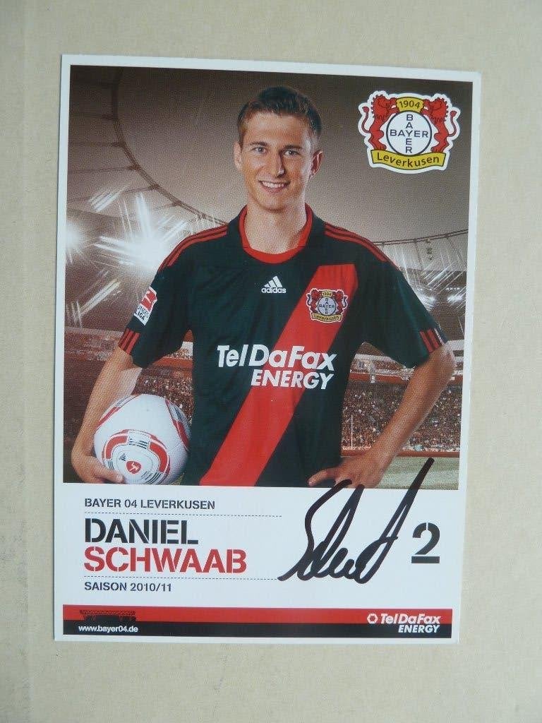 Spelerskaart.  Daniel.Schwaab  Bayer Leverkusen  2010/2011, Ophalen of Verzenden, Zo goed als nieuw, Buitenlandse clubs, Spelerskaart