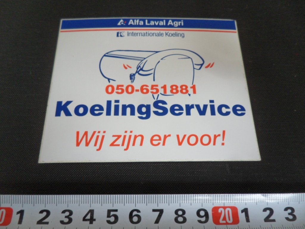 sticker Alfa Laval Agri Internationale Koeling 050-651881, Ophalen, Zo goed als nieuw