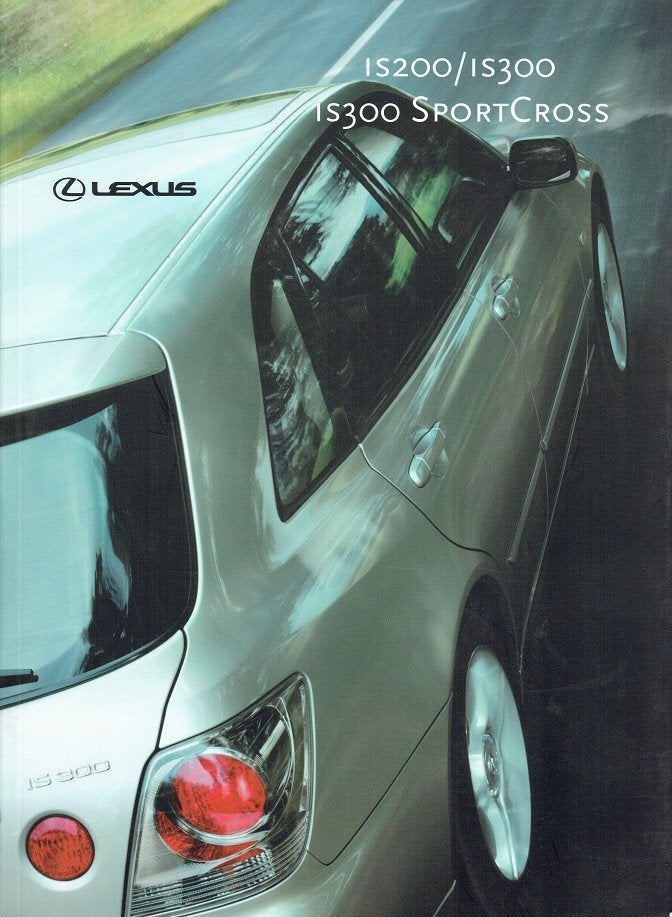 Folder Lexus IS 200, IS 300 en IS 300 SportCross (2002), Verzenden, Zo goed als nieuw, Overige merken
