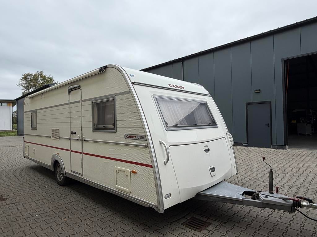 Cabby 650 +FT caravan, 2008, breed 2.50m 4 persoons, Overige merken, Vast bed, Rondzit, Tot en met 2