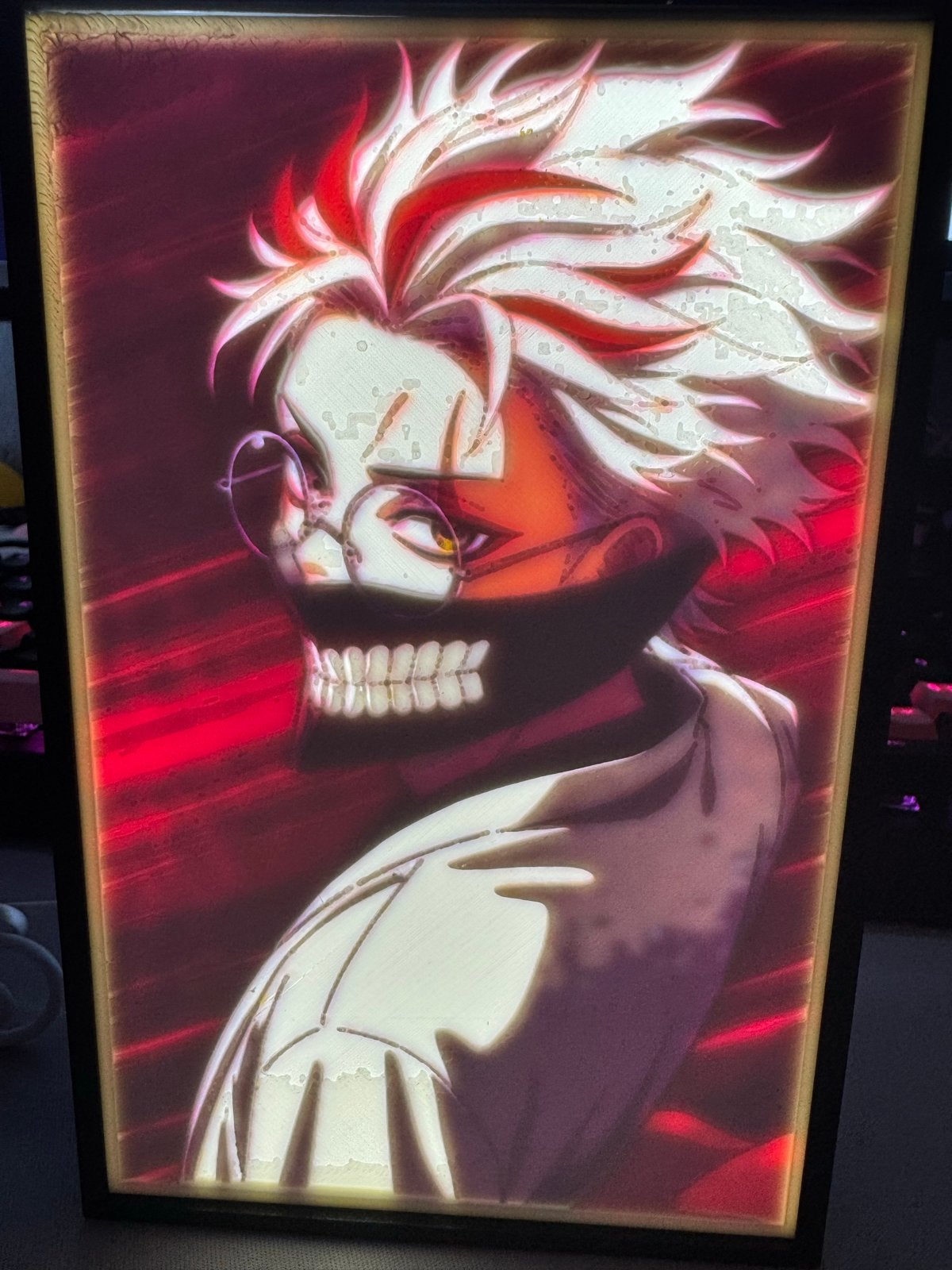 Lightbox DanDaDan | Wit zonder licht, Kleur met licht!, Met schakelaar, Overige merken, Kunststof, Zwart