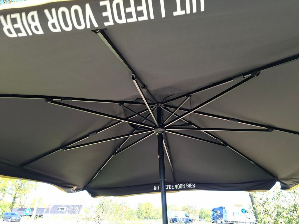 Hertog Jan Horeca Parasol 4x4m NIEUW met zware voet, Tuin en Terras, Parasols, Ophalen, Nieuw, Meer dan 4 meter, Stokparasol
