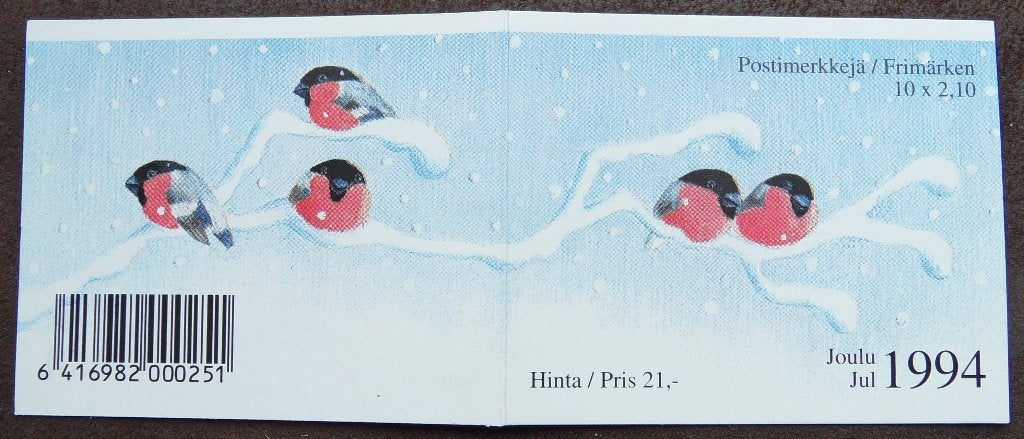 Postzegelboekje Finland – Kerst 1994, Ophalen of Verzenden, Finland, Postfris
