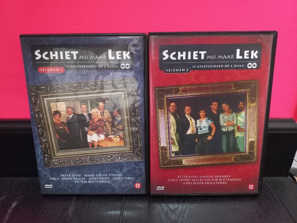 de complete Schiet mij maar lek serie op dvd ; seizoen 1 + 2, Alle leeftijden, Ophalen of Verzenden, Gebruikt, Komedie