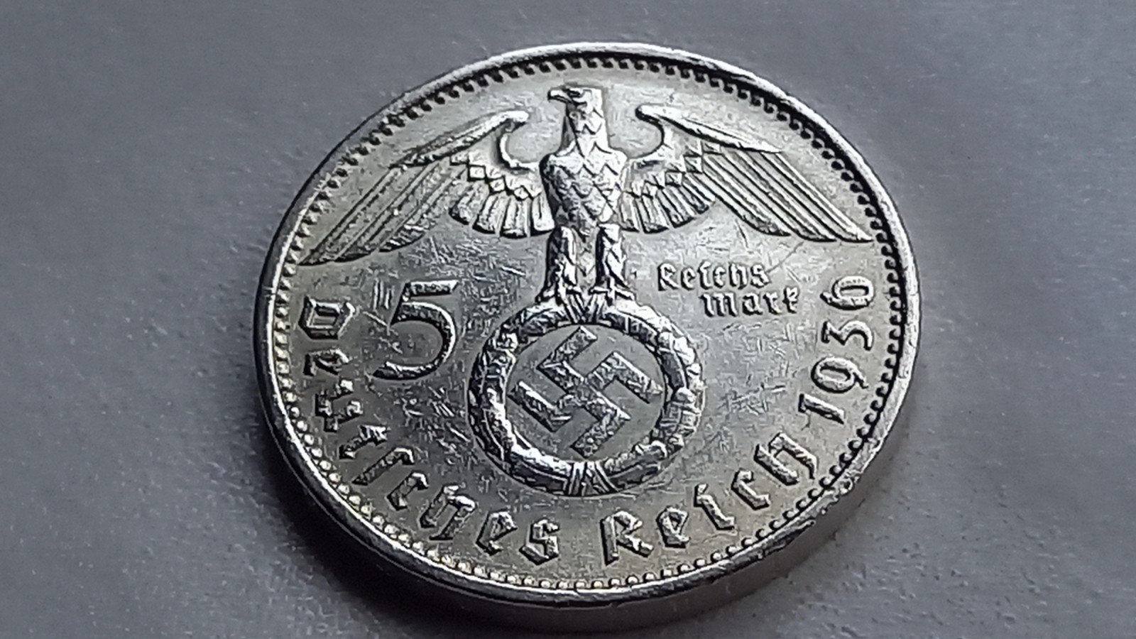 WO2 5 Reichsmark 1936A zilver nazi duitsland, Ophalen of Verzenden, Duitsland, Losse munt, Zilver