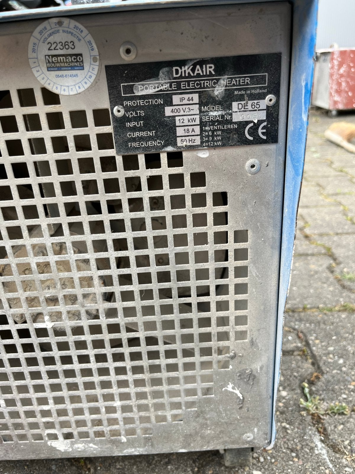 Nemaco Bouwkachel 12Kw - Krachtige Elektrische Heater, Ophalen, Gebruikt, 800 watt of meer, Kachel