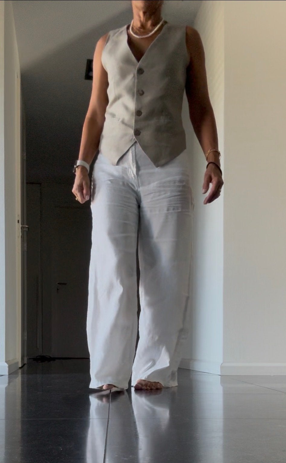 Massimo Dutti linnen gilet, maat S, Verzenden, Zo goed als nieuw