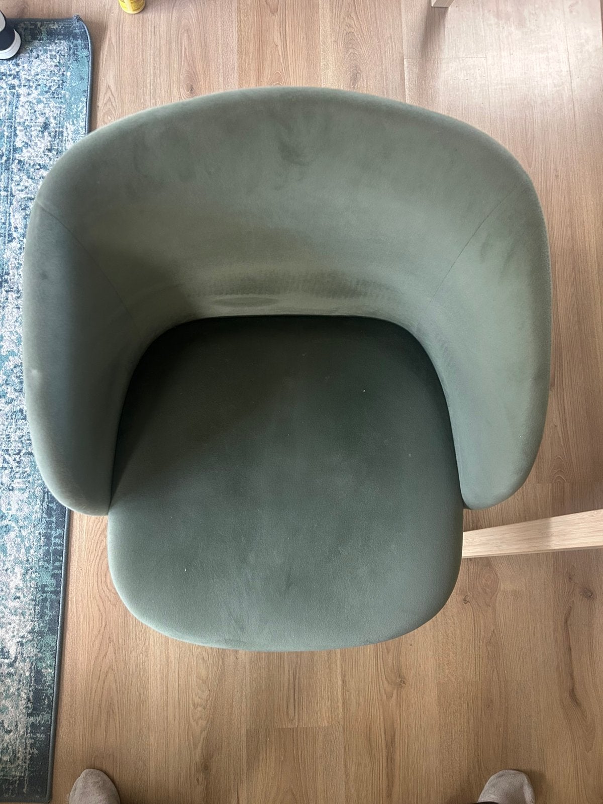 2 Velvet groene stoelen, Twee, Overige kleuren, Ophalen of Verzenden, Zo goed als nieuw
