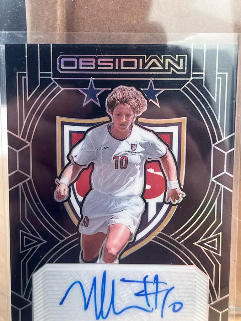 Michelle Akers gesigneerde kaart - Obsidian Soccer 1999, Ophalen of Verzenden, Zo goed als nieuw, Overige sporten, Spelerskaart