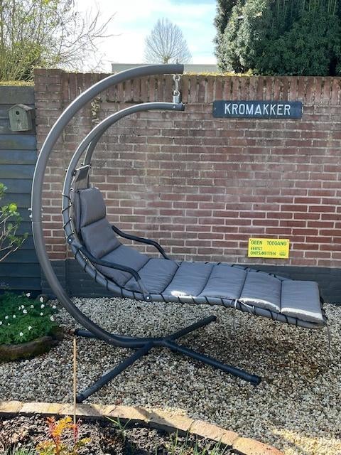 Tuinlig hang stoel, Tuin en Terras, Ophalen, Gebruikt, Aluminium