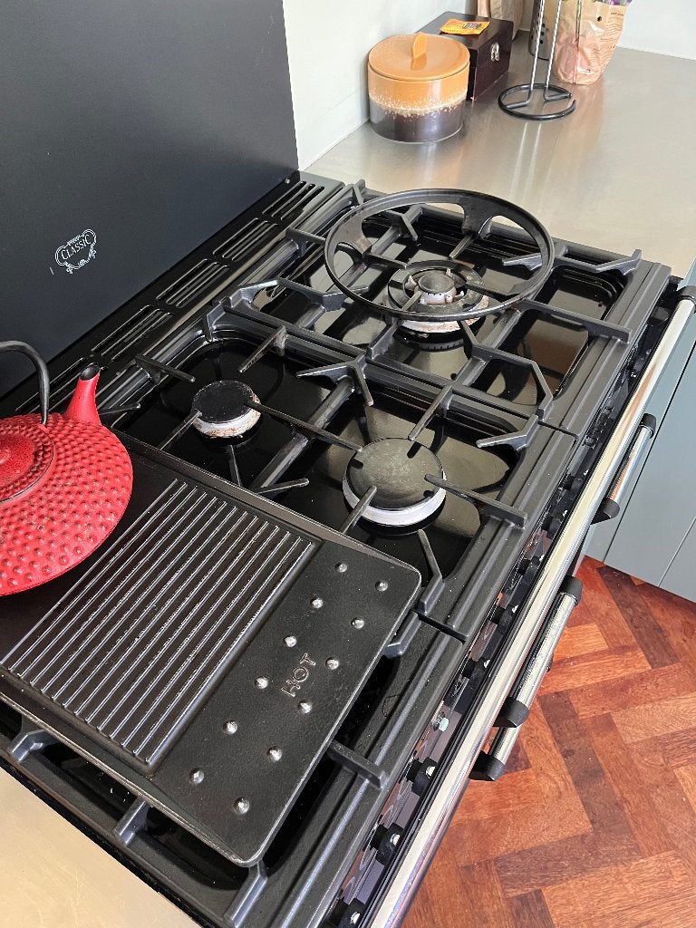 Falcon Classic Deluxe fornuis - 5 pitten / 3 compartimenten, Ophalen, Gebruikt, 60 cm of meer, Gas