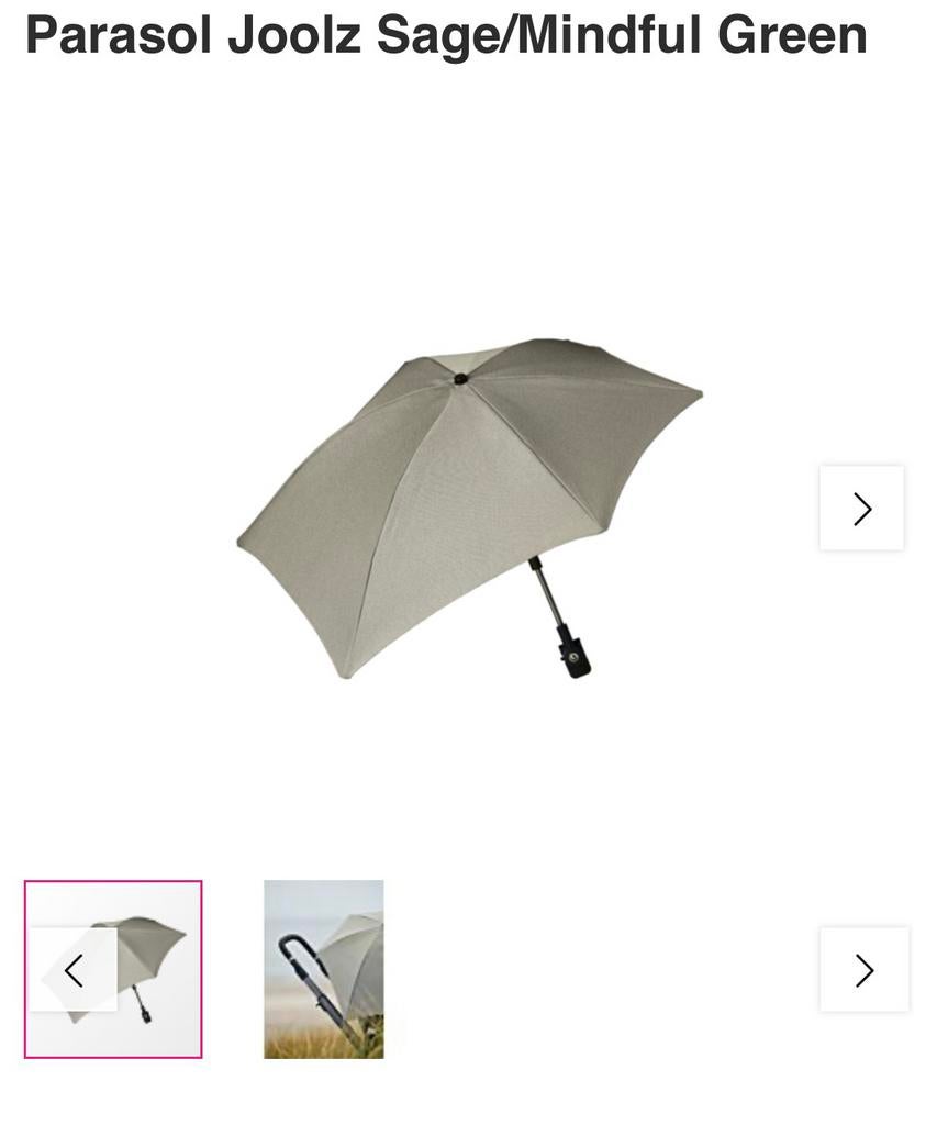 Gezocht: parasol Joolz Geo Sage Green / mindful greenp, Ophalen, Zo goed als nieuw, Groen