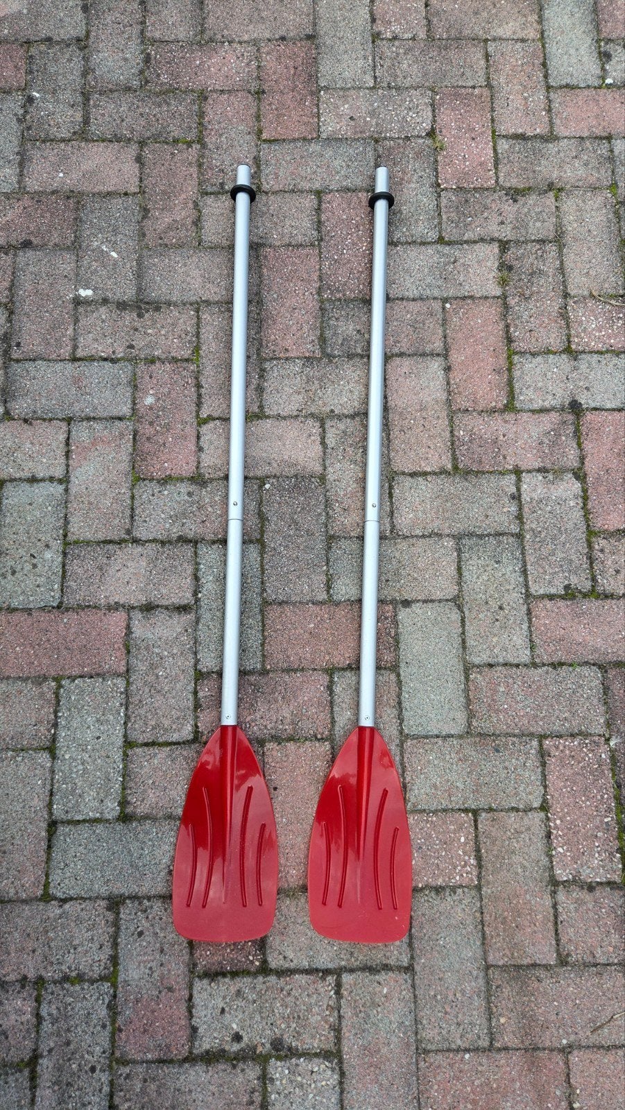 2 rode peddels voor opblaasboot, kano of kajak, Ophalen of Verzenden, Gebruikt