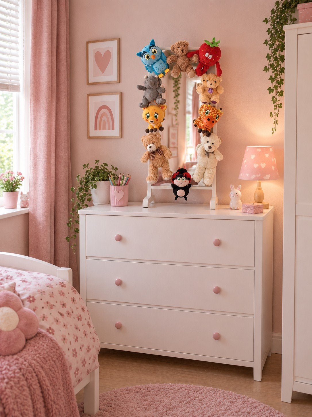 Staande spiegel met sieradenkastje voor kinderkamer, Ophalen, Minder dan 50 cm, 100 tot 150 cm, Zo goed als nieuw