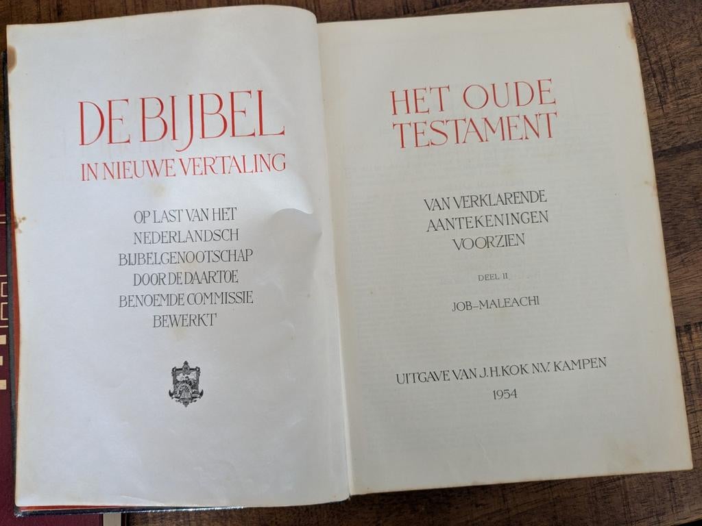 De Bijbel in Nieuwe Vertaling met aantekeningen, Boeken, Ophalen of Verzenden, Gelezen