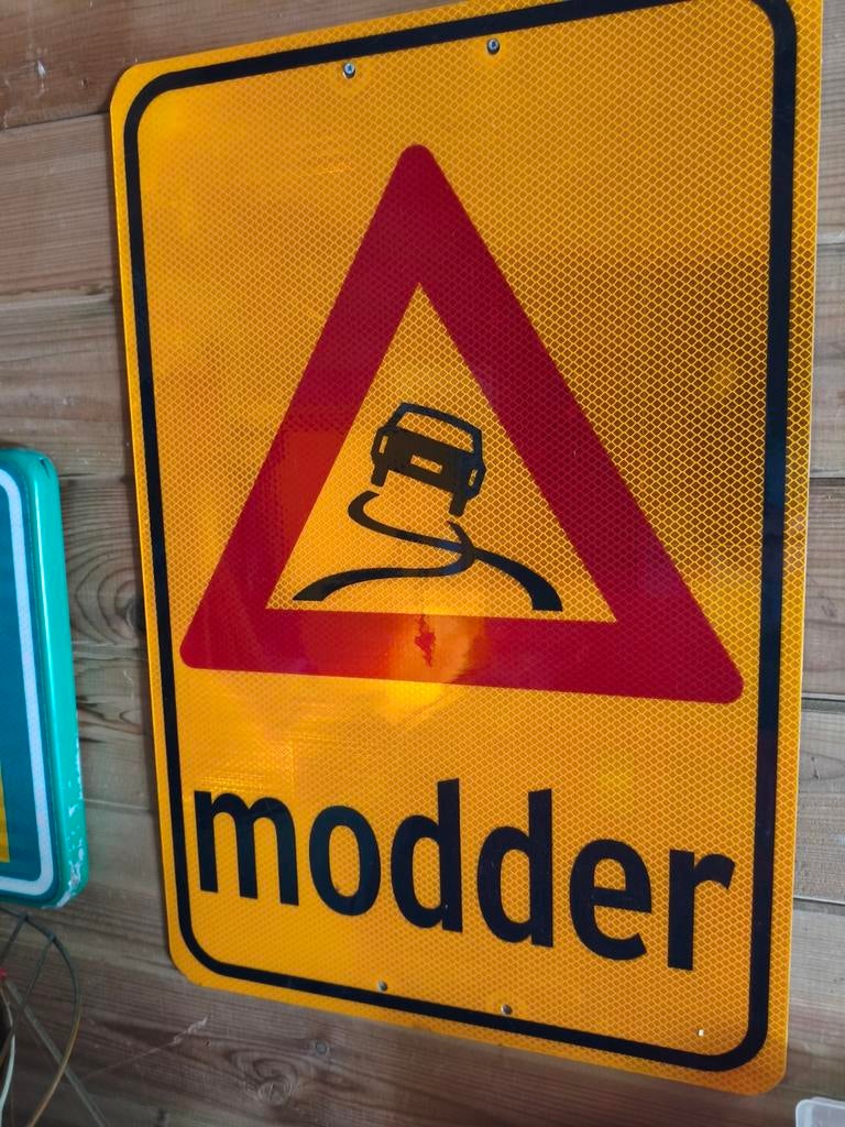Verkeersbord "Modder", Ophalen of Verzenden