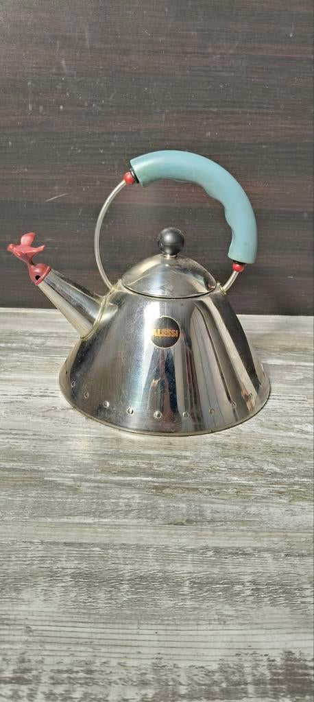 Alessi Fluitketel - Waterkoker - Compleet, Witgoed en Apparatuur, 1 tot 2 liter, Ophalen of Verzenden, Zo goed als nieuw, Rvs