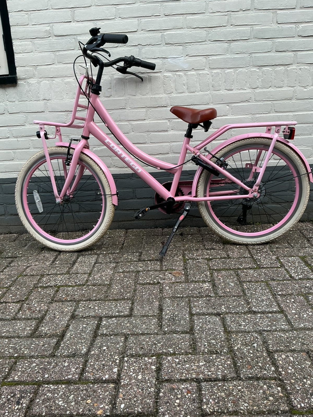 Meisjesfiets 22 inch., Fietsen en Brommers, 22 inch, Gebruikt, Velgrem, Versnellingen