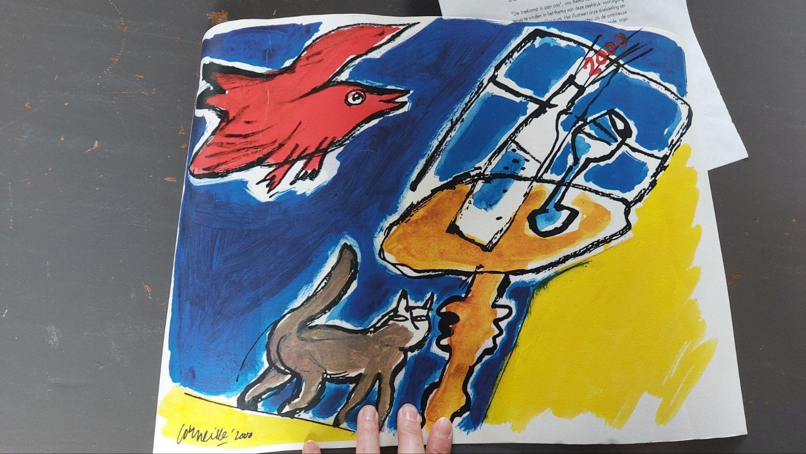 Unieke zeefdruk Corneille, Antiek en Kunst, Ophalen of Verzenden