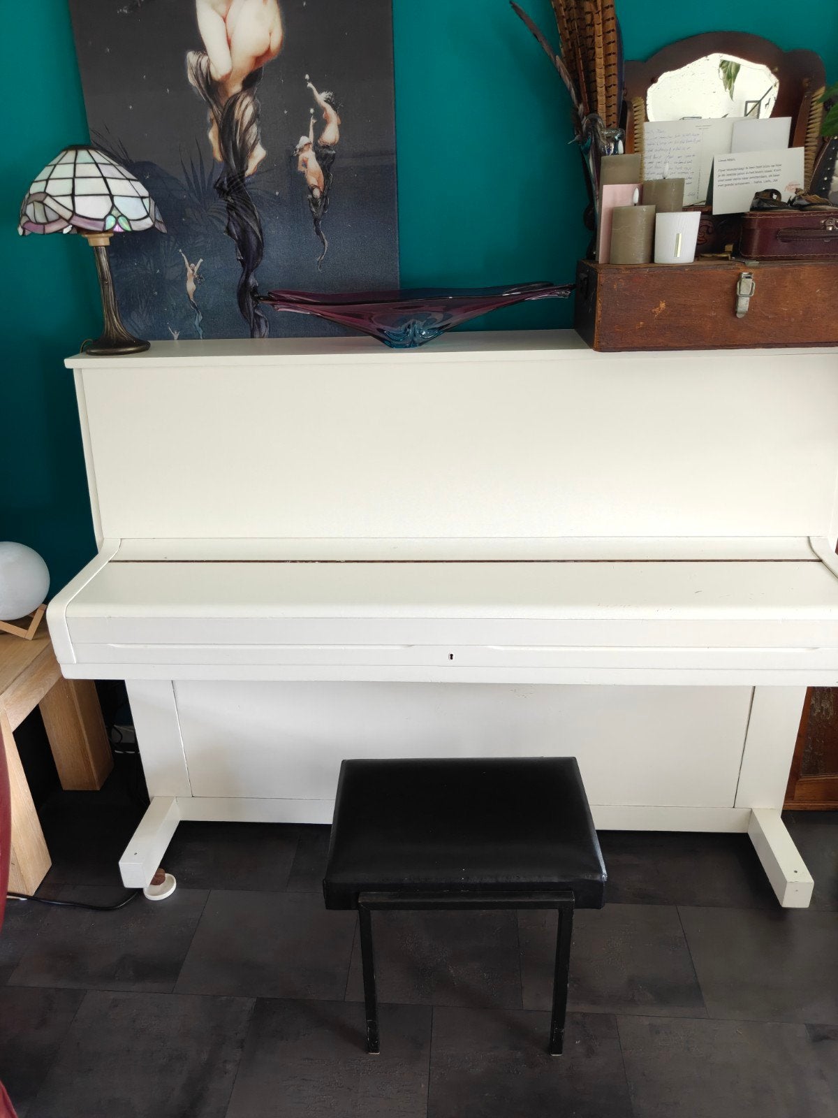 Piano merk Weiss , kleur wit., Ophalen of Verzenden, Gebruikt, Wit, Piano