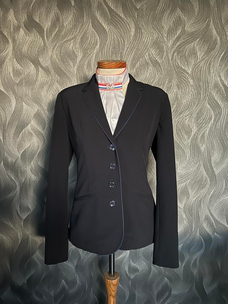 Equiline wedstrijdjasje navy/kobalt IT44 - NL 40/42, Dieren en Toebehoren, Paardrijkleding, Ophalen of Verzenden, Zo goed als nieuw