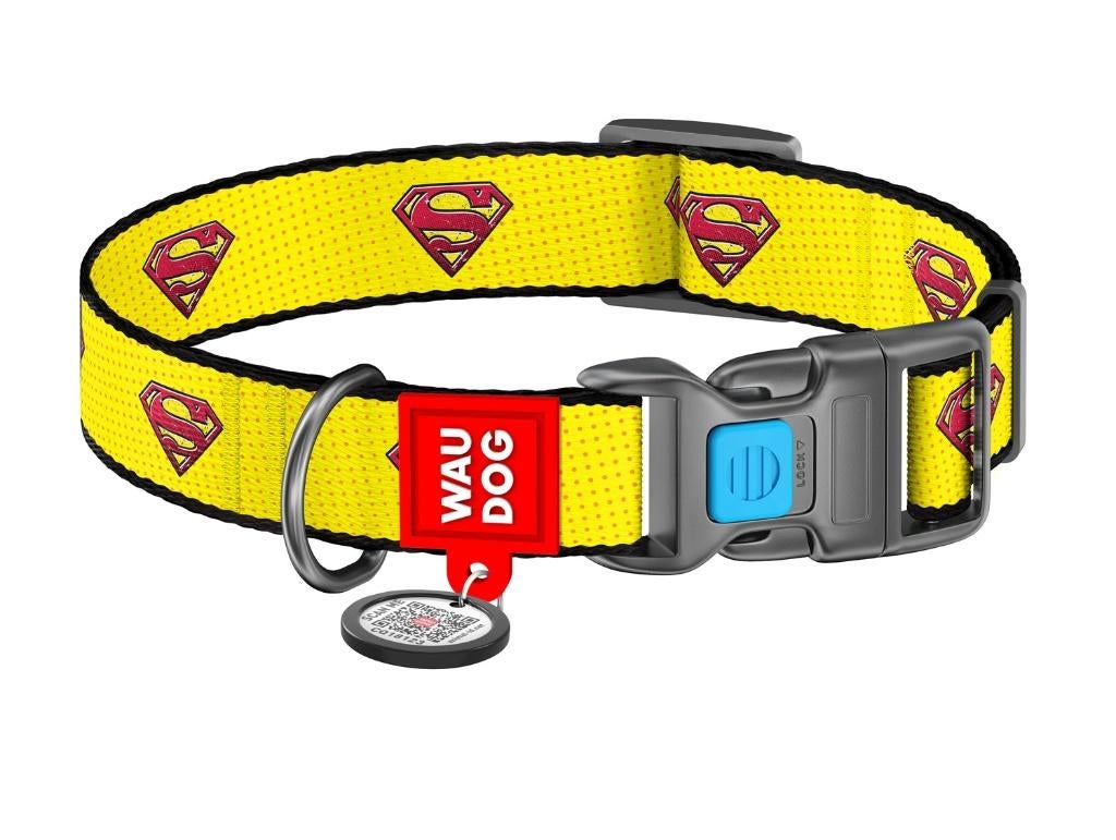 WAUDOG Superman Halsband Geel S Nekomtrek 24-40 cm KXXXJE!!!, Dieren en Toebehoren, Ophalen of Verzenden, Nieuw