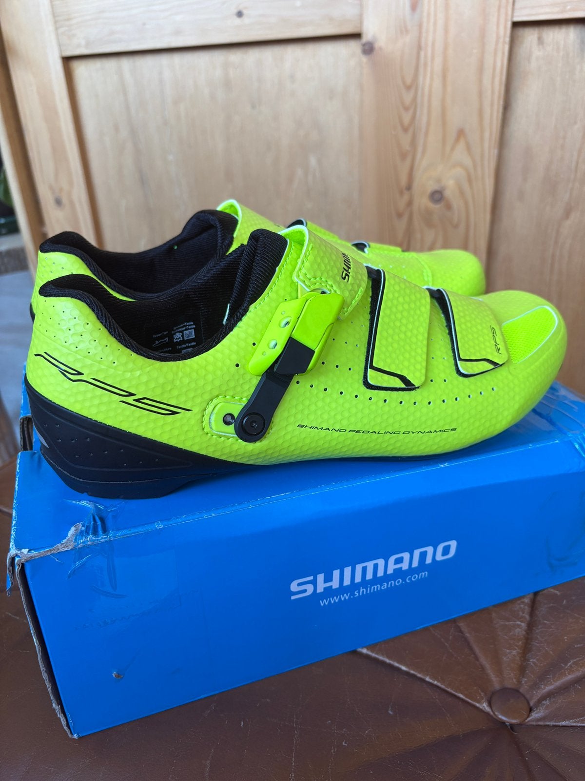 Shimano SPD-SL fietsschoenen carbon geel maat 45 nieuw, Heren, Schoenen, Nieuw, Overige maten