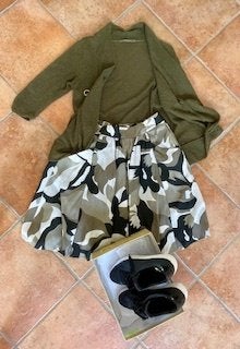 Supergave balloon/barrel rok. Camo. FRANSA  38, lichte glans, Kleding | Dames, Maat 38/40 (M), Verzenden, Fransa, Zo goed als nieuw