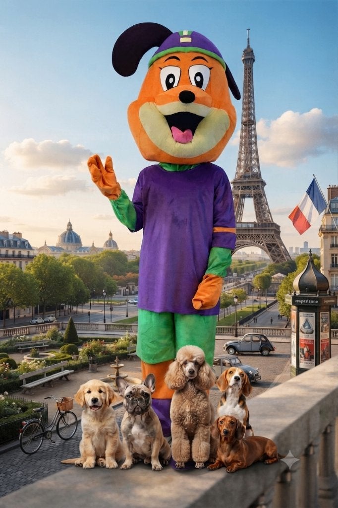 Mascotte Spike de Hond, Ophalen of Verzenden, Zo goed als nieuw, Verjaardag