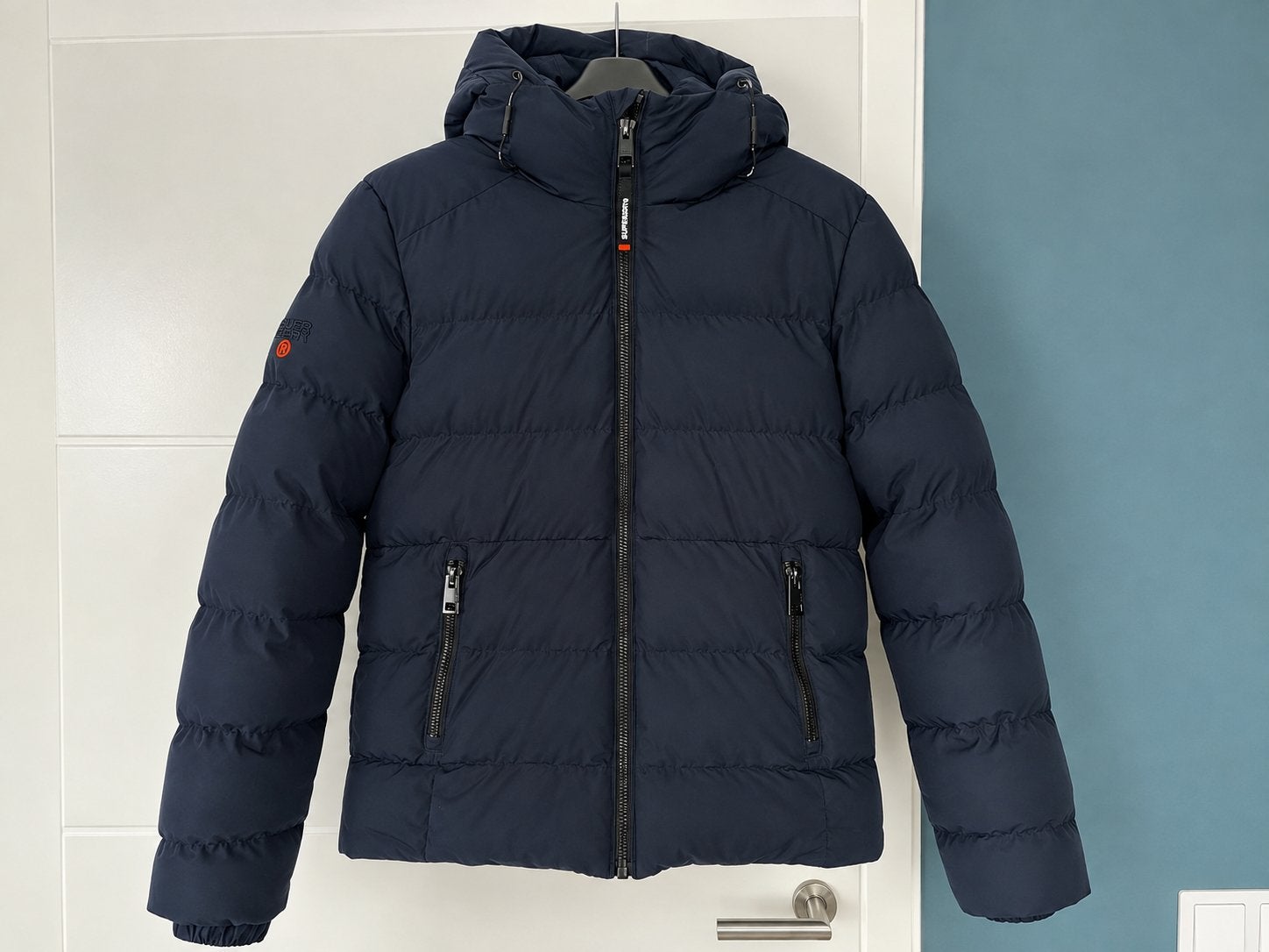 Superdry Sports Puffer Series Jas - Maat M, Ophalen of Verzenden, Zo goed als nieuw, Maat 48/50 (M), Blauw