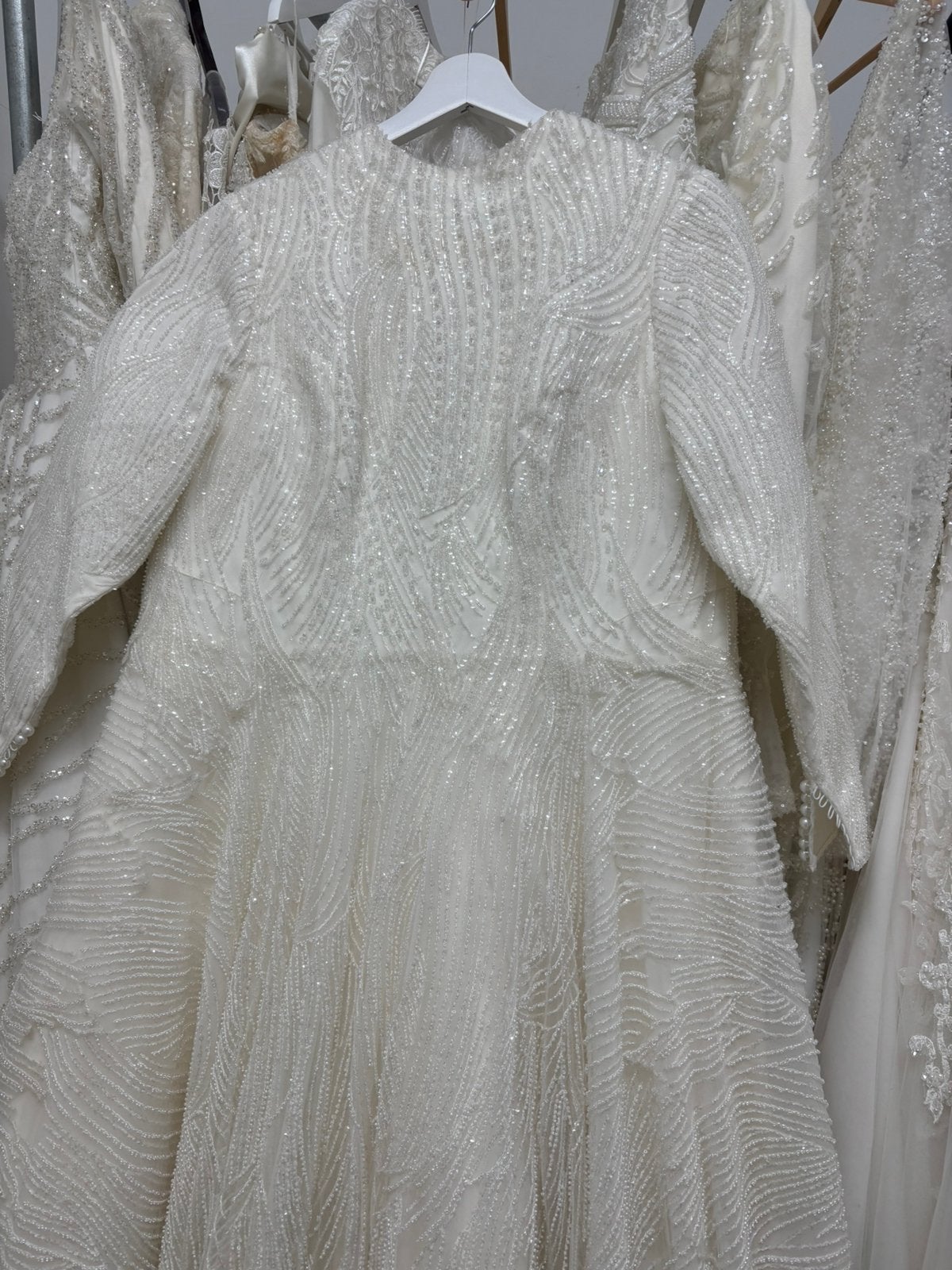 44/46 maat hijab bruidsjurk, Trouwjurk, Wit, Ozlem__bahadir@hotmail.com, Ophalen of Verzenden