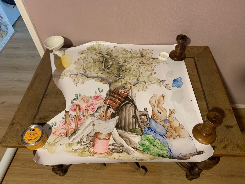 Pieter Konijn muursticker 90x90cm, Ophalen, Nieuw
