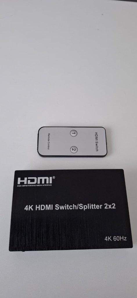 HDMI schakelaar/splitter 2 naar 2 met audio extractor, Ophalen of Verzenden, Nieuw