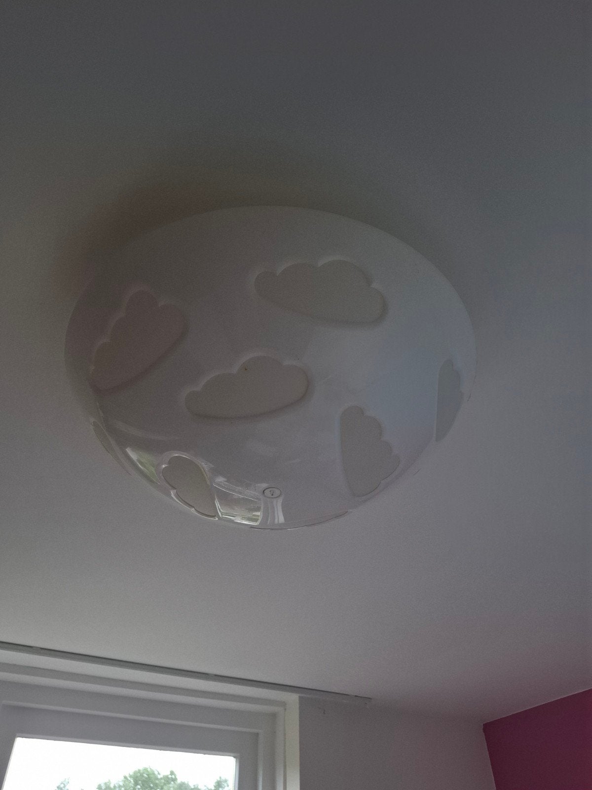 Plafondlamp met wolkenpatroon voor kinderkamer, Ophalen, Zo goed als nieuw, Kunststof