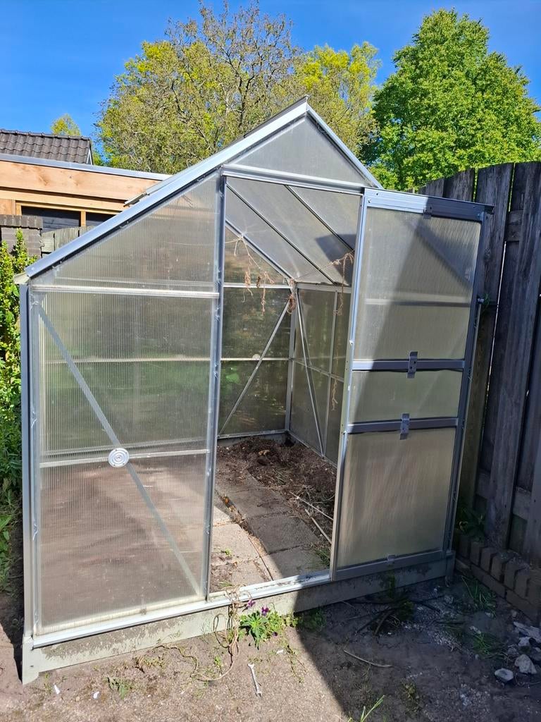 Aluminium Tuinkas 180x180 met Dubbelwandige Kunststof Ruiten, Tuin en Terras, Kassen, Ophalen