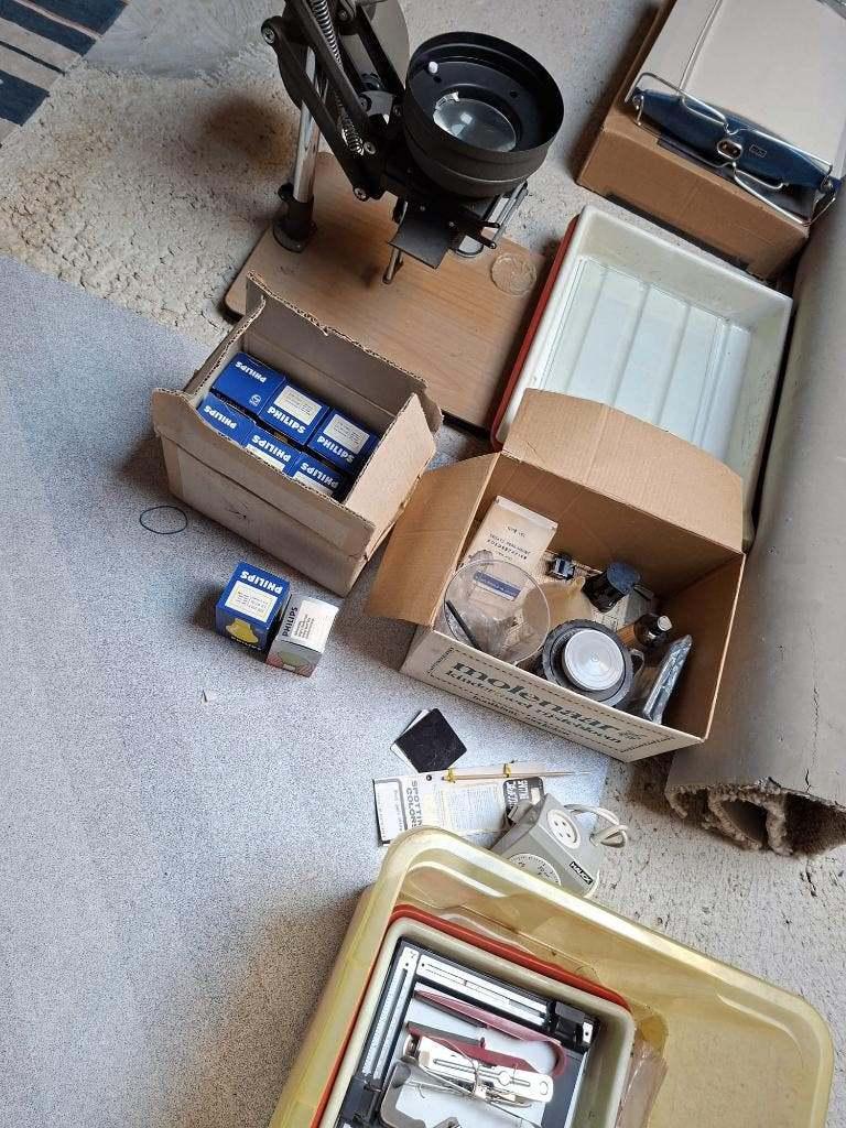 Doka oude spullen vergroter, droger, lampen 10x (€5ps), Ophalen of Verzenden, Gebruikt, Complete dokaset, Draagbaar