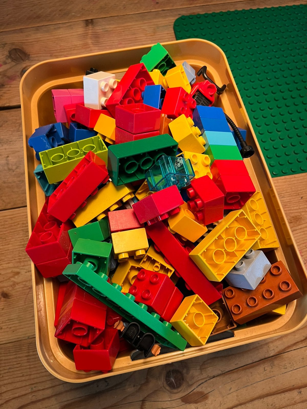 Duplo blokken + grondplaat, Ophalen of Verzenden, Gebruikt