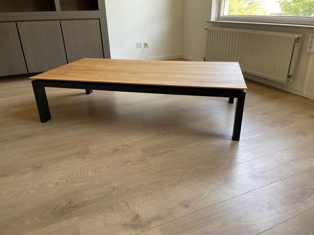 Salon tafel, Eikenhout blad, Topkwaliteit, Ophalen, Eikenhout, 50 tot 100 cm, Zo goed als nieuw