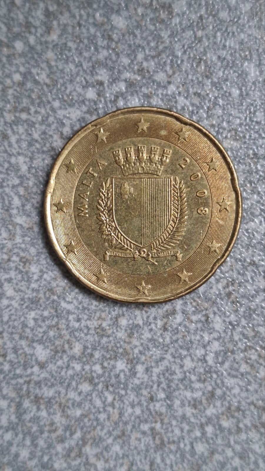 Malta 20 cent munt 2008, Ophalen of Verzenden, Malta, 20 cent, Losse munt