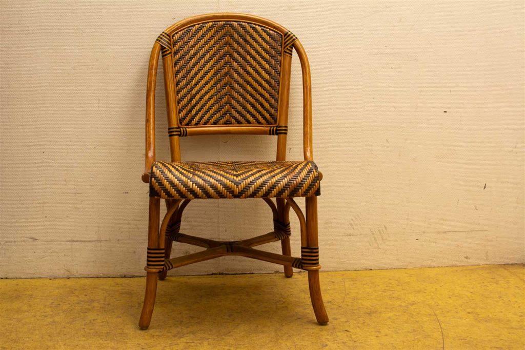 Rieten stoel 39663, Gebruikt, Bruin, Ophalen of Verzenden, Vijf, Zes of meer stoelen