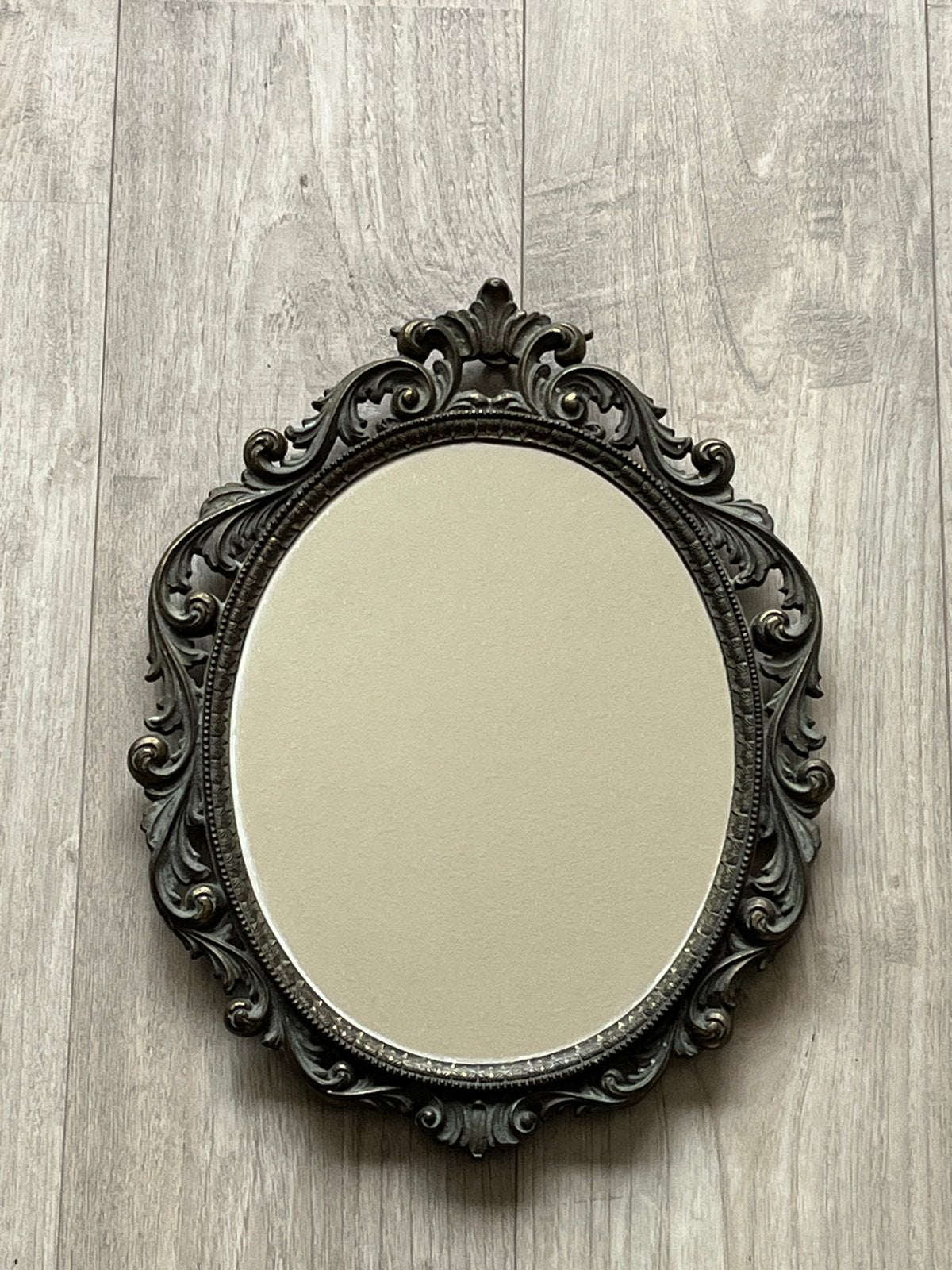Antiek Brevettato spiegel, Ophalen, Ovaal, Minder dan 50 cm, Minder dan 100 cm