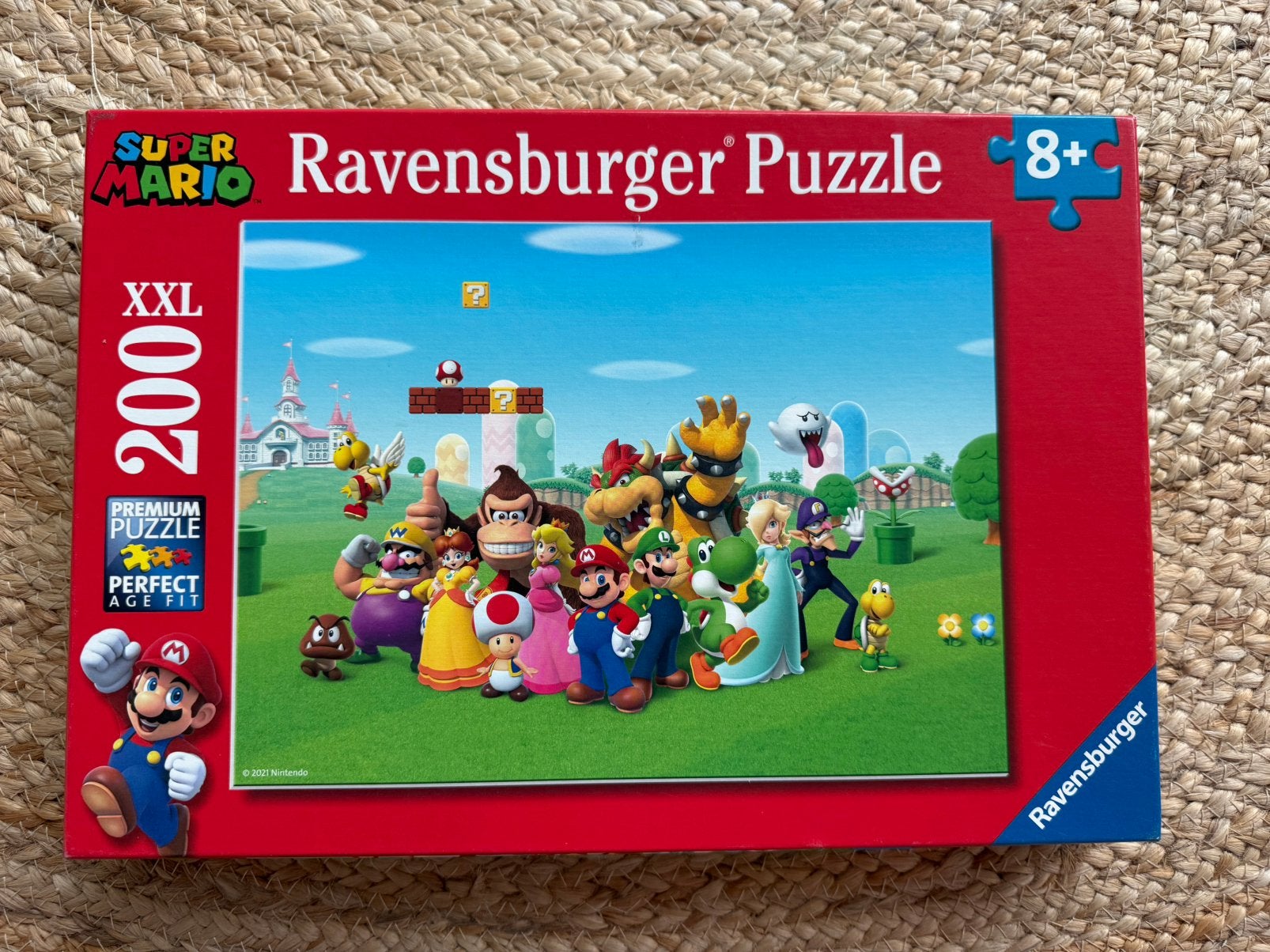 Te koop: Super Mario Ravensburger Puzzel - XXL 200 stukjes., Ophalen of Verzenden, Minder dan 500 stukjes, Zo goed als nieuw, Legpuzzel